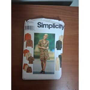 VTG Simplicity UNCUT Sewing Pattern 7519 Misses Size 12, 14, 16 1997 90s Y2K